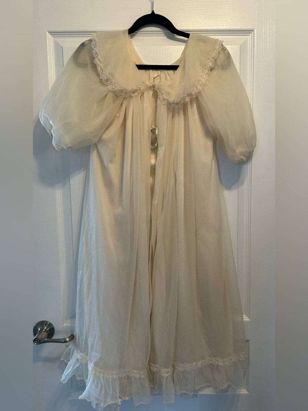 Vintage Bridal nightgown with overcoat floral details